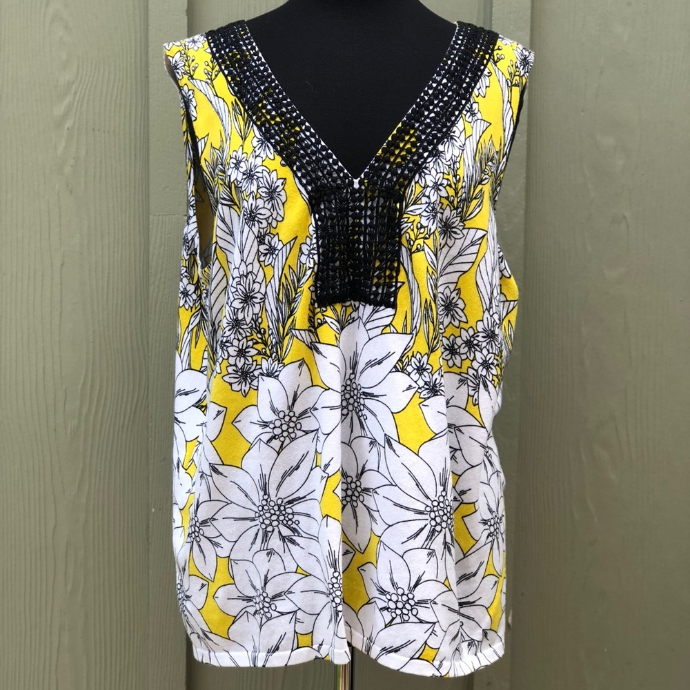 Yellow & Black Floral Shirt